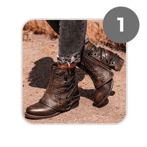 Freebird Chocolate Lace-Up Boots